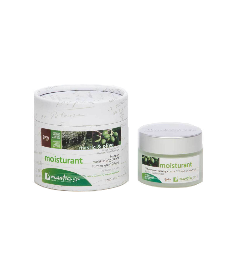 24 valandas veikiantis drėkinamasis veido kremas su alyvuogių aliejumi, 50ml